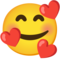 Smiling Face with Hearts emoji on Google